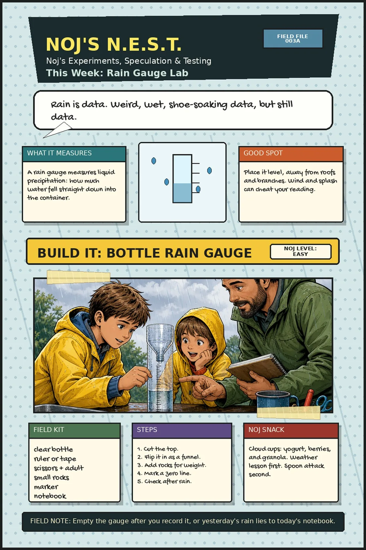 Issue 003 Noj's N.E.S.T. rain gauge lab sheet